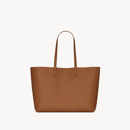 Saint Laurent Large East/West Tote Bag in Brick Leather – Cassandre Charm