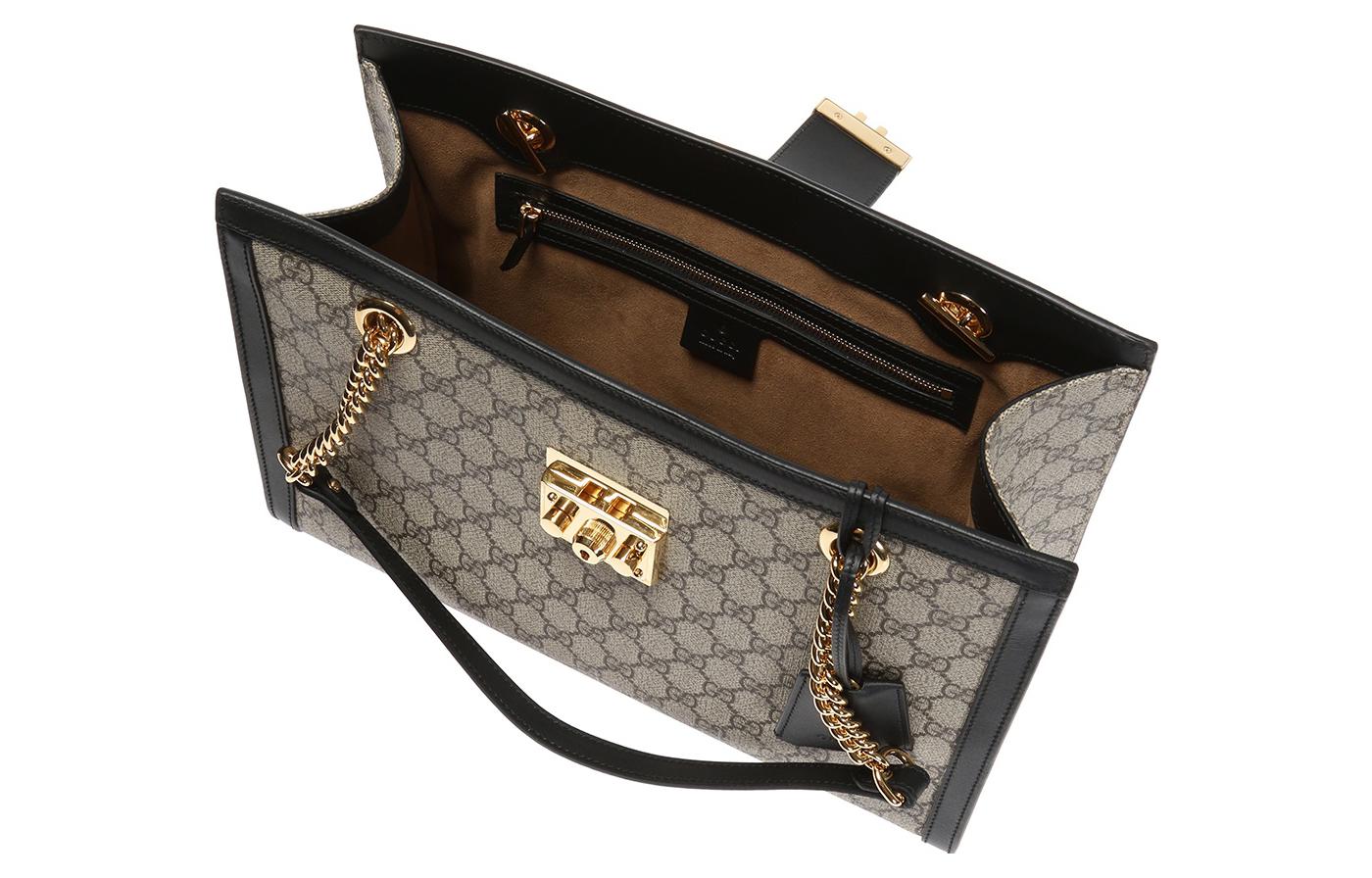 (WMNS) GUCCI GG Padlock Series Single-Shoulder Bag Middle-Size Creamy/Brown 479197-KHNKG-9769