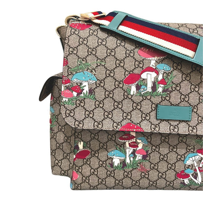 Supreme Mushroom-print Canvas Baby Diaper Changing Bag