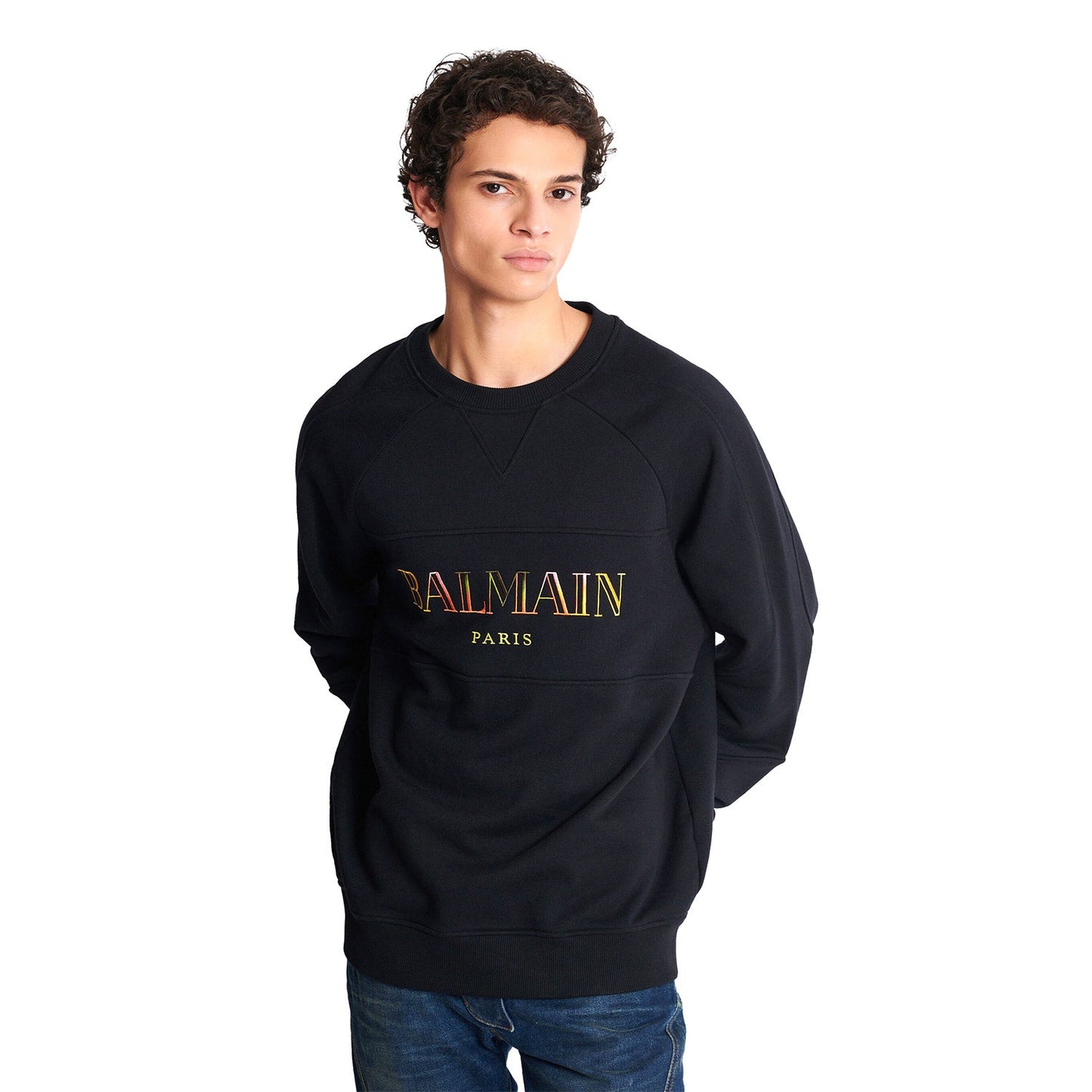Vintage Balmain Embroidered Oversized Sweatshirt