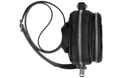 GUCCI Off The Grid OTG Environmental Friendly Series Logo Leather Logo Nylon handbag Mini Unisex / Black 643882-H9HLN-1000