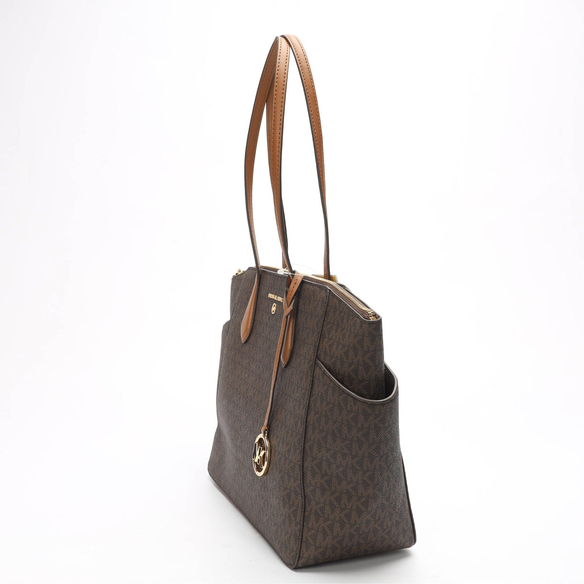 Michael Kors Marilyn Medium Brown Logo Tote