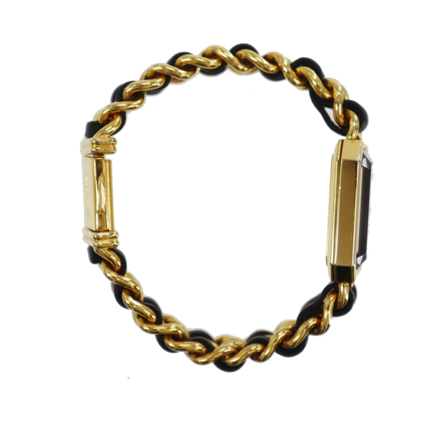 CHANEL Premiere Discontinued Wristwatches M Gold Black Quartz Swiss #CO496 S