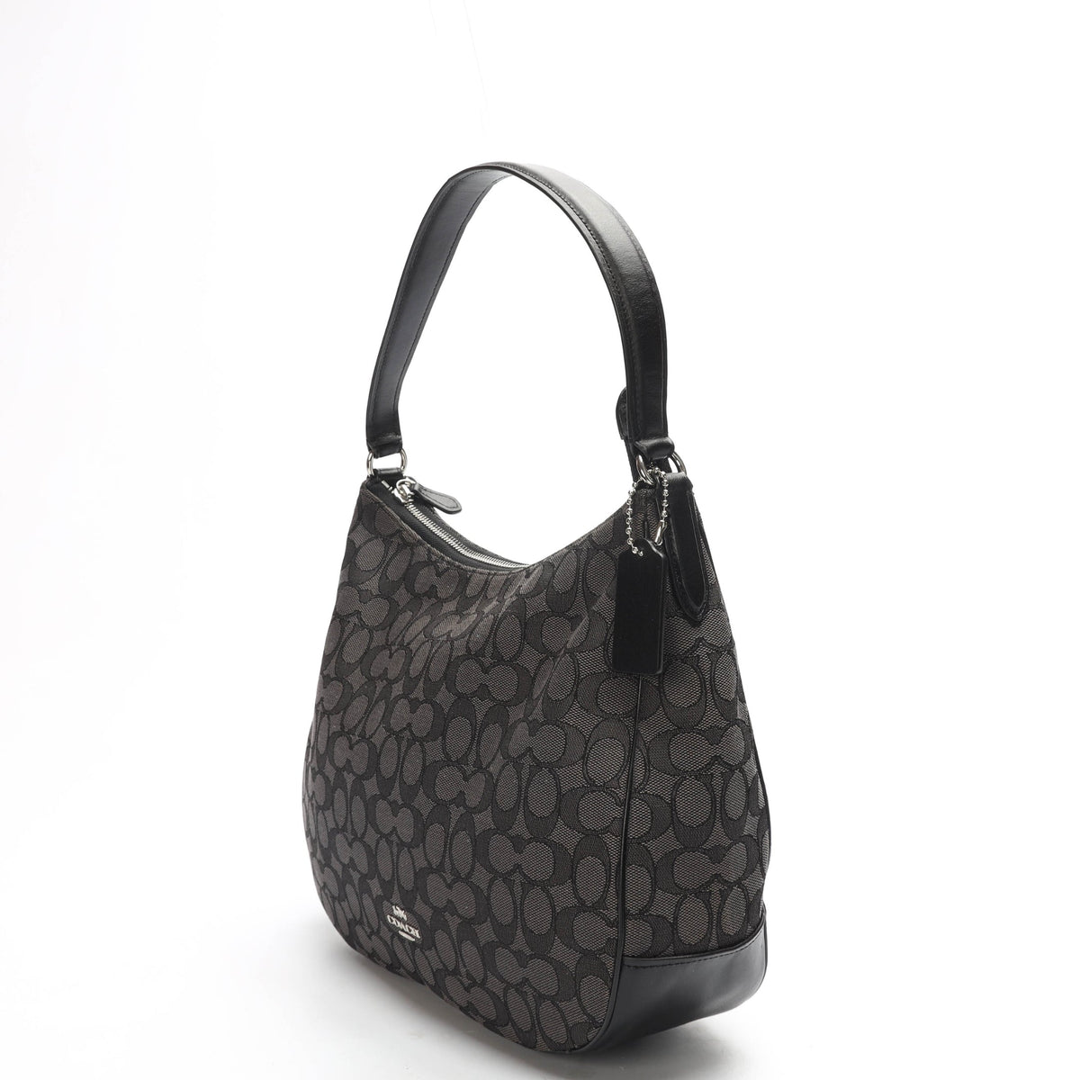 Coach Elle Charcoal Canvas Hobo Bag
