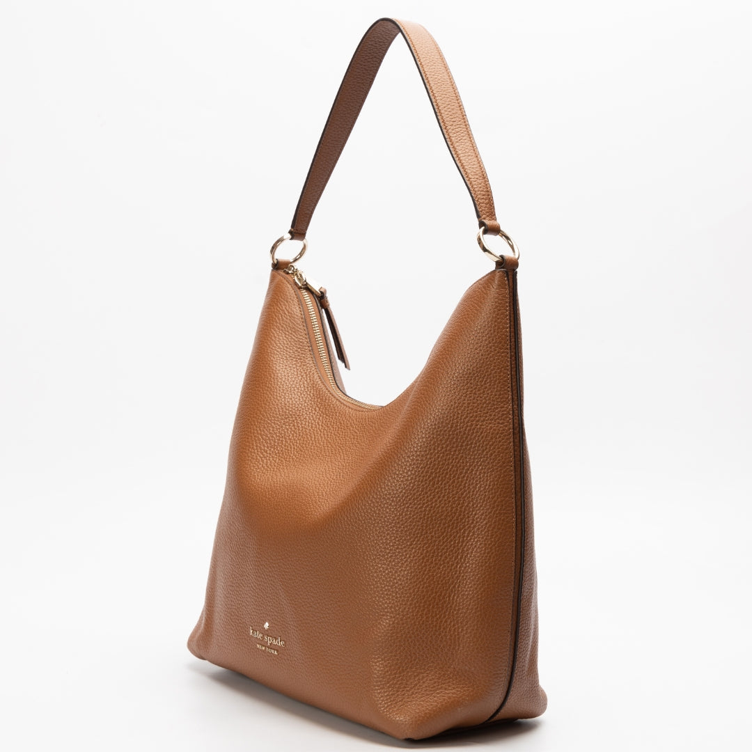 Kate Spade Brown Pebbled Leather Shoulder Bag