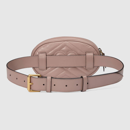 Gucci GG Marmont Matelassé Leather Belt Bag Pink
