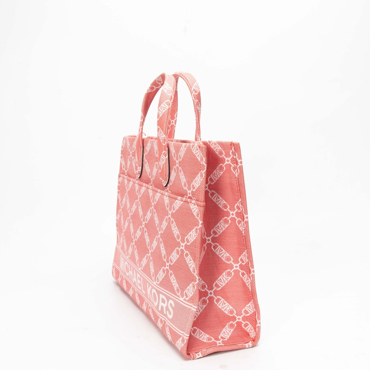Michael Kors Rose Gigi Empire Logo Jacquard Tote