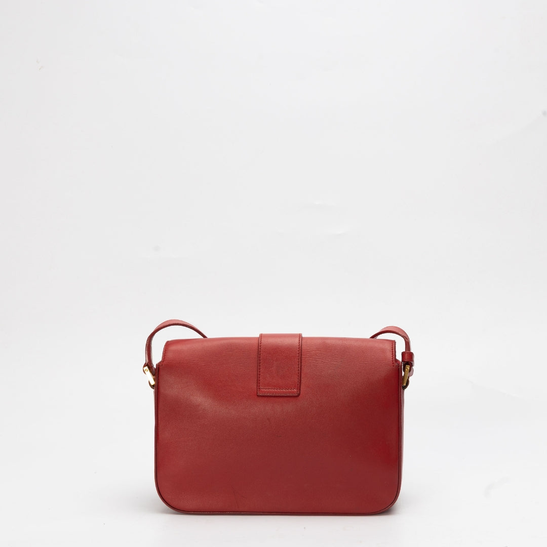 Yves Saint Laurent Red Chyc Flap Crossbody Bag