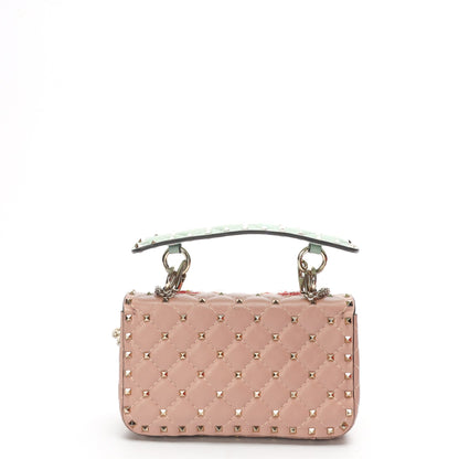 Valentino Garavani Rockstud Spike Floral Crossbody Satchel Bag