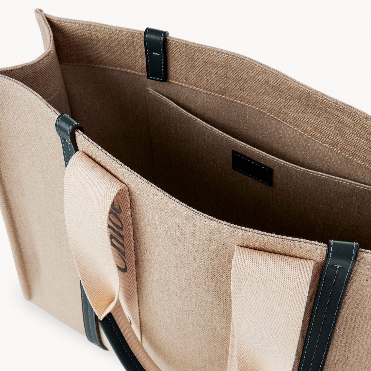Large Woody Tote Bag In Linen