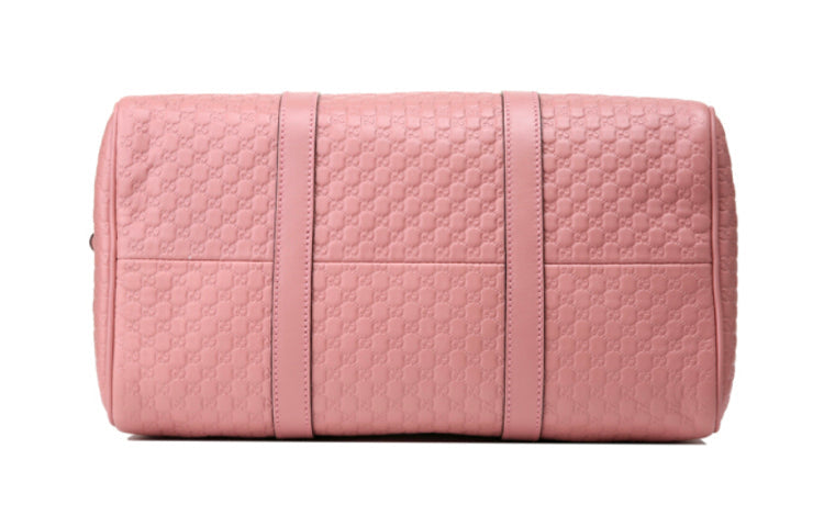 (WMNS) GUCCI Logo Embossing Cowhide Large Capacity Boston handbag Pink 449646-BMJ1G-5806