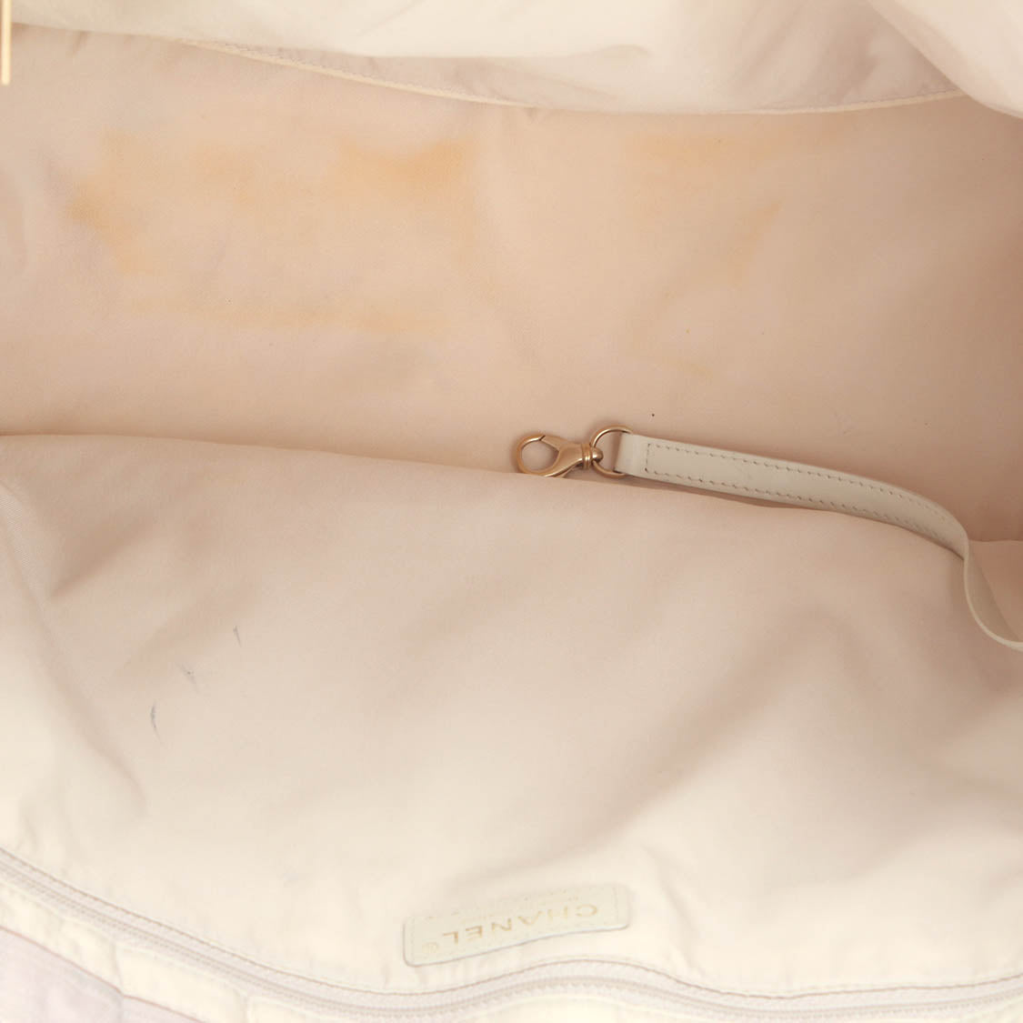 Chanel New Travel Line Tote Bag Canvas Tote Bag in Good condition