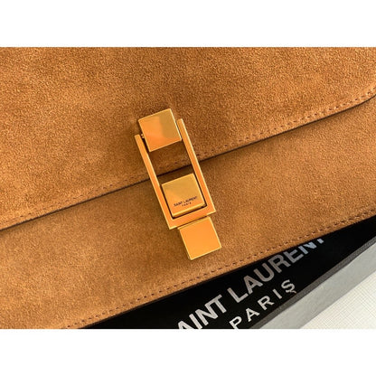 Yves Saint Laurent Le Carre Satchel Brown