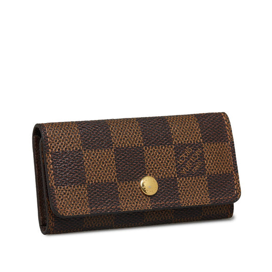 Louis Vuitton Damiere Multicle 4 Keycase N62631 Brown PVC Leather  Louis Vuitton