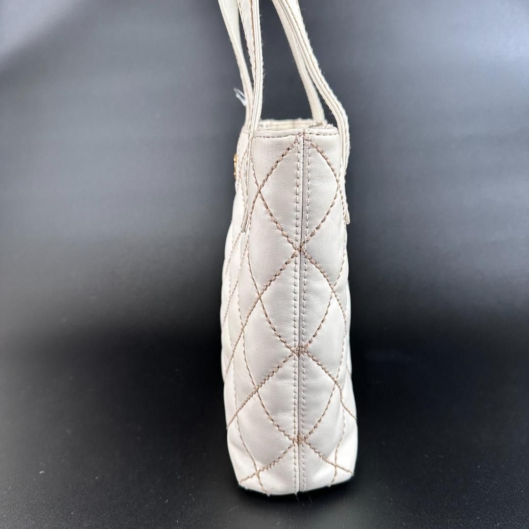 Chanel CC Wild Stitch Leather Handbag White Pony-style calfskin MR