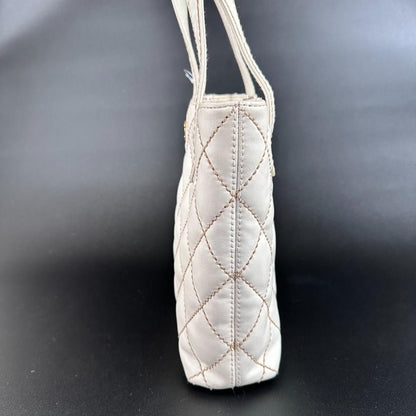 Chanel CC Wild Stitch Leather Handbag White Pony-style calfskin MR