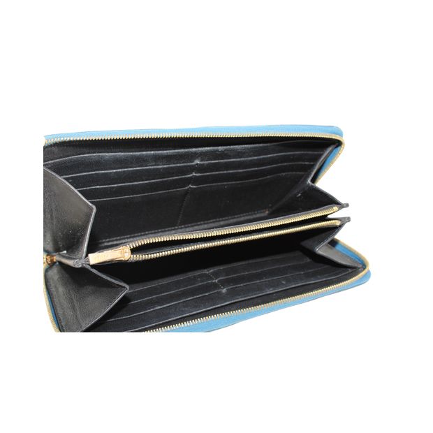 Celine Blue Python Leather Wallet