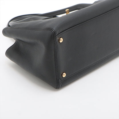 Chanel Executive Leather Tote Bag Black Gold  17th