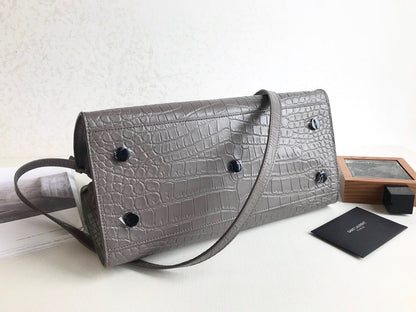 Yves Saint Laurent Monogram Cabas Small Gray