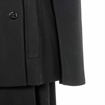 Chanel Coconut Button 98A Wool Setup 38  Black P11490