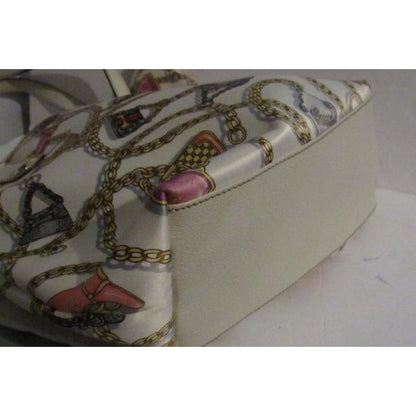 Gucci Webby Equestrian Multi Color Horse Bit Leather Silk Tote