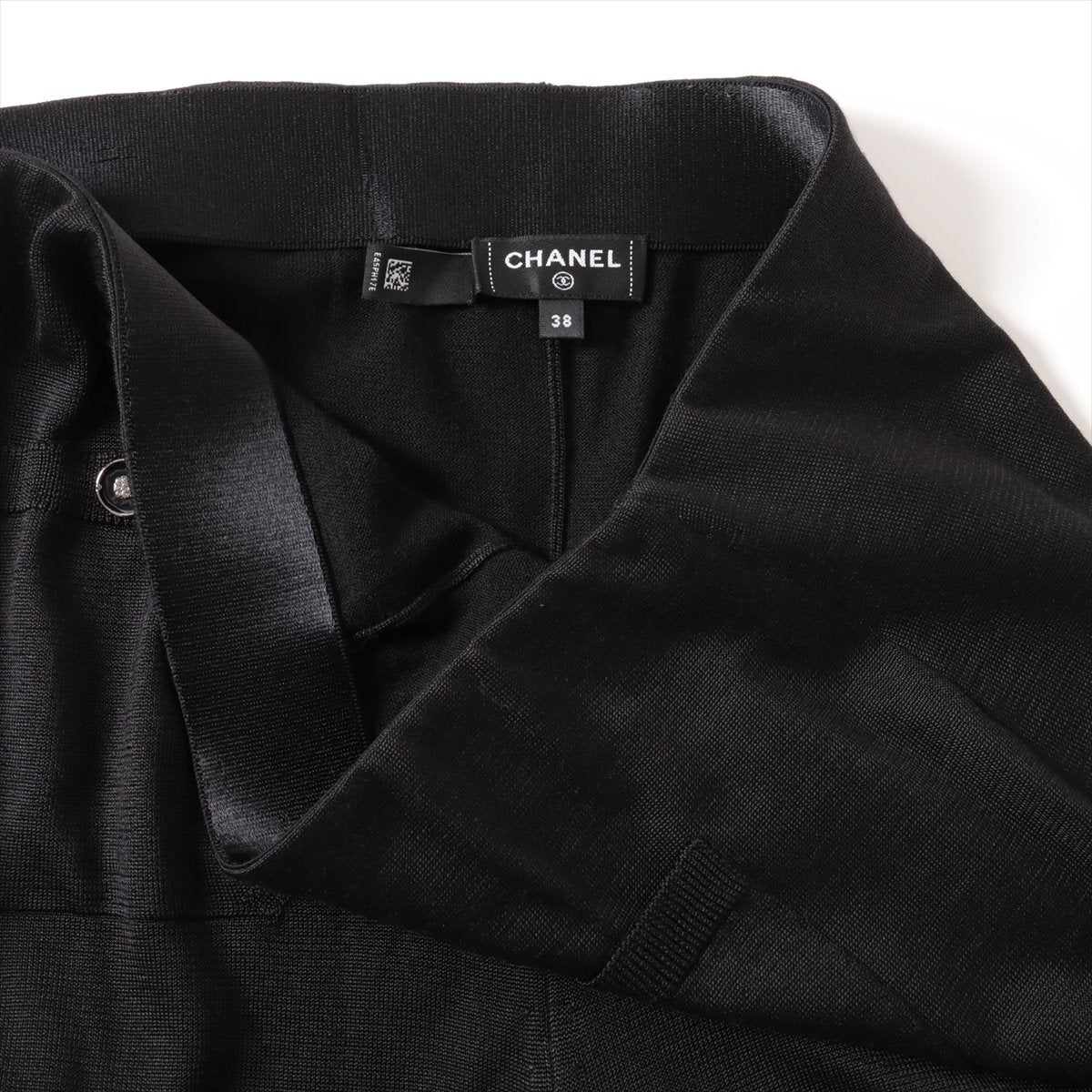 Chanel P75 Casimir X Silk Pants 38  Black Ladies