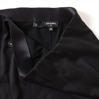 Chanel P75 Casimir X Silk Pants 38  Black Ladies