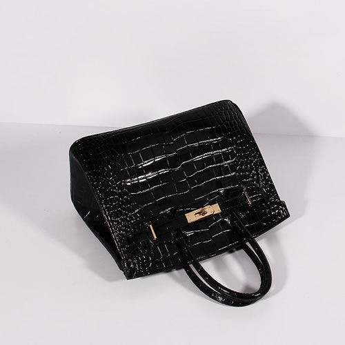 Hermes Birkin 30cm Crocodile Leather Bag With Strap Black Gold