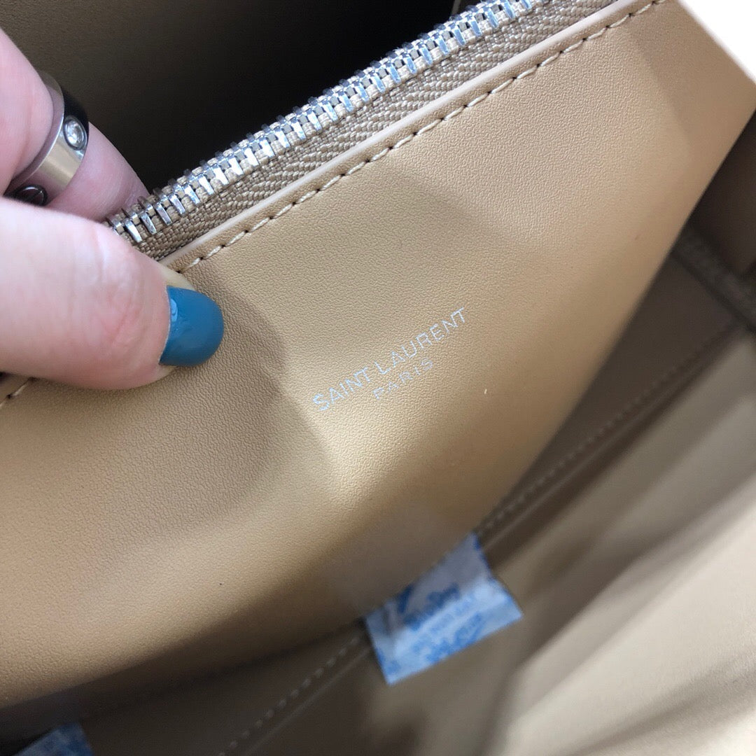 Yves Saint Laurent Sac De Jour Baby In Shiny Dark Beige