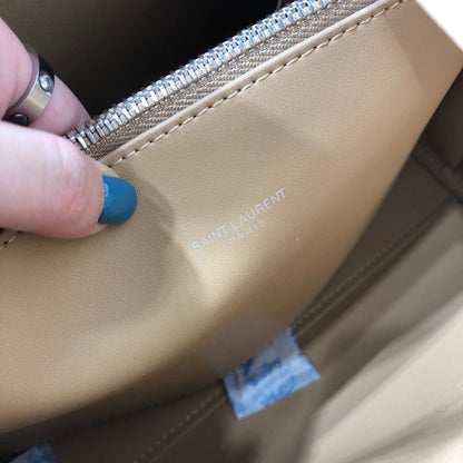 Yves Saint Laurent Sac De Jour Baby In Shiny Dark Beige