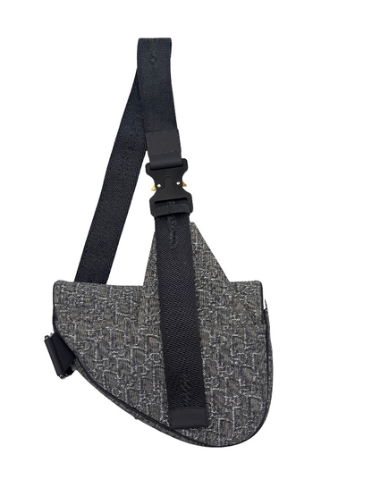 Christian Dior Saddle Crossbody Bag Oblique Canvas Gray Canvas Crossbody Bag Bag ()