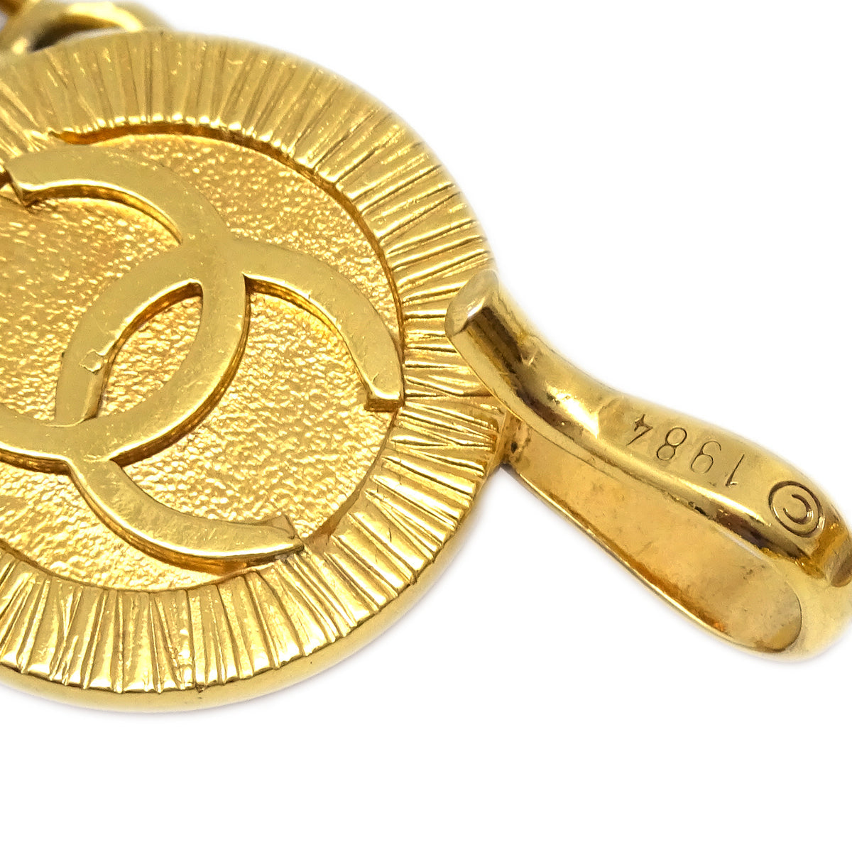 Chanel Medallion Chain Belt Gold 1984 Small Good