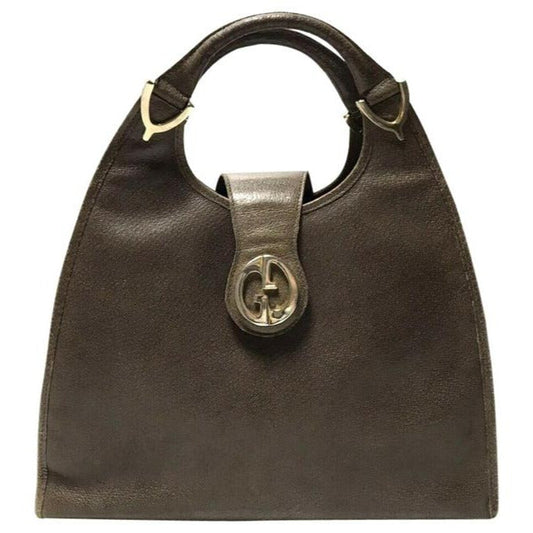 Gucci Bag Shoulder Structured Top Handle Browngold Gg