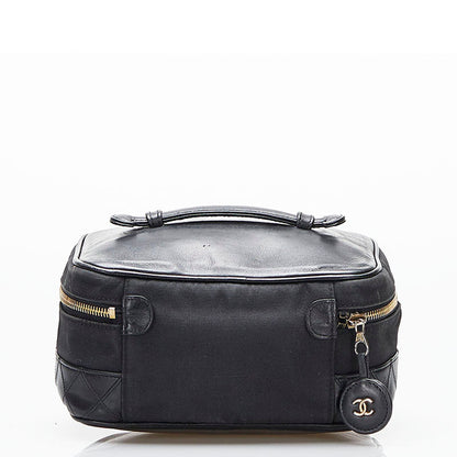 Chanel Cocomark Vanity Bag Handbag Black Leather  Chanel