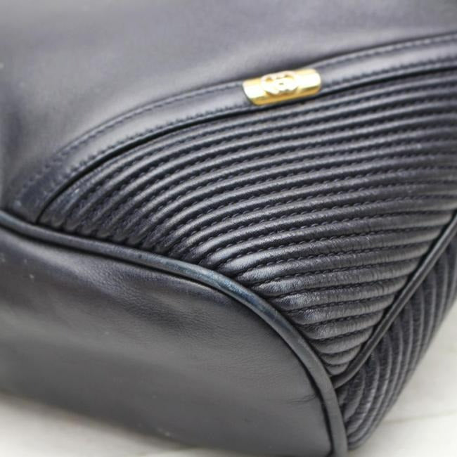 Gucci Vintage Purses Blue Leather Hobo Bag