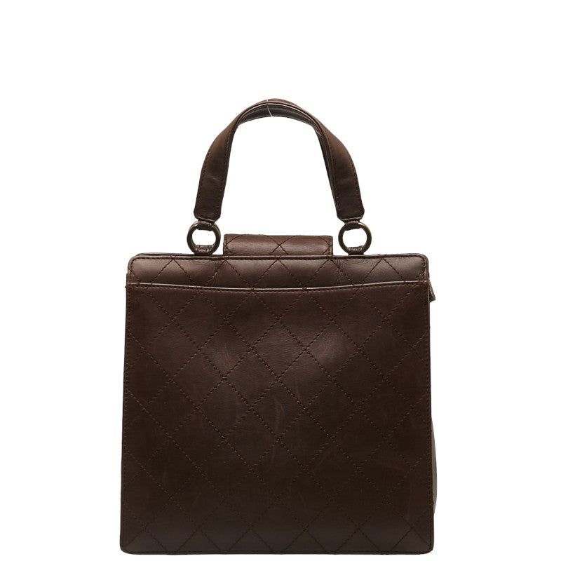 Chanel Coco Matrasse Handbag Brown Leather  Chanel