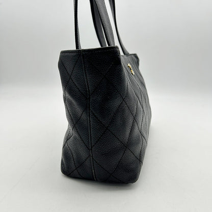 CHANEL Lambskin Quilted CC Shopping Tote Black LA