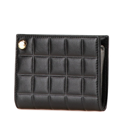 Chanel Coco Mark Choco Bar Lambskin Card Case