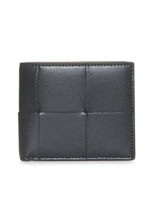 Luxury Bottega Veneta Cassette Half Wallet Dark Green