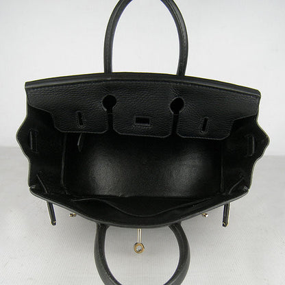 Hermes Birkin 25cm Handbag 6068 black golden