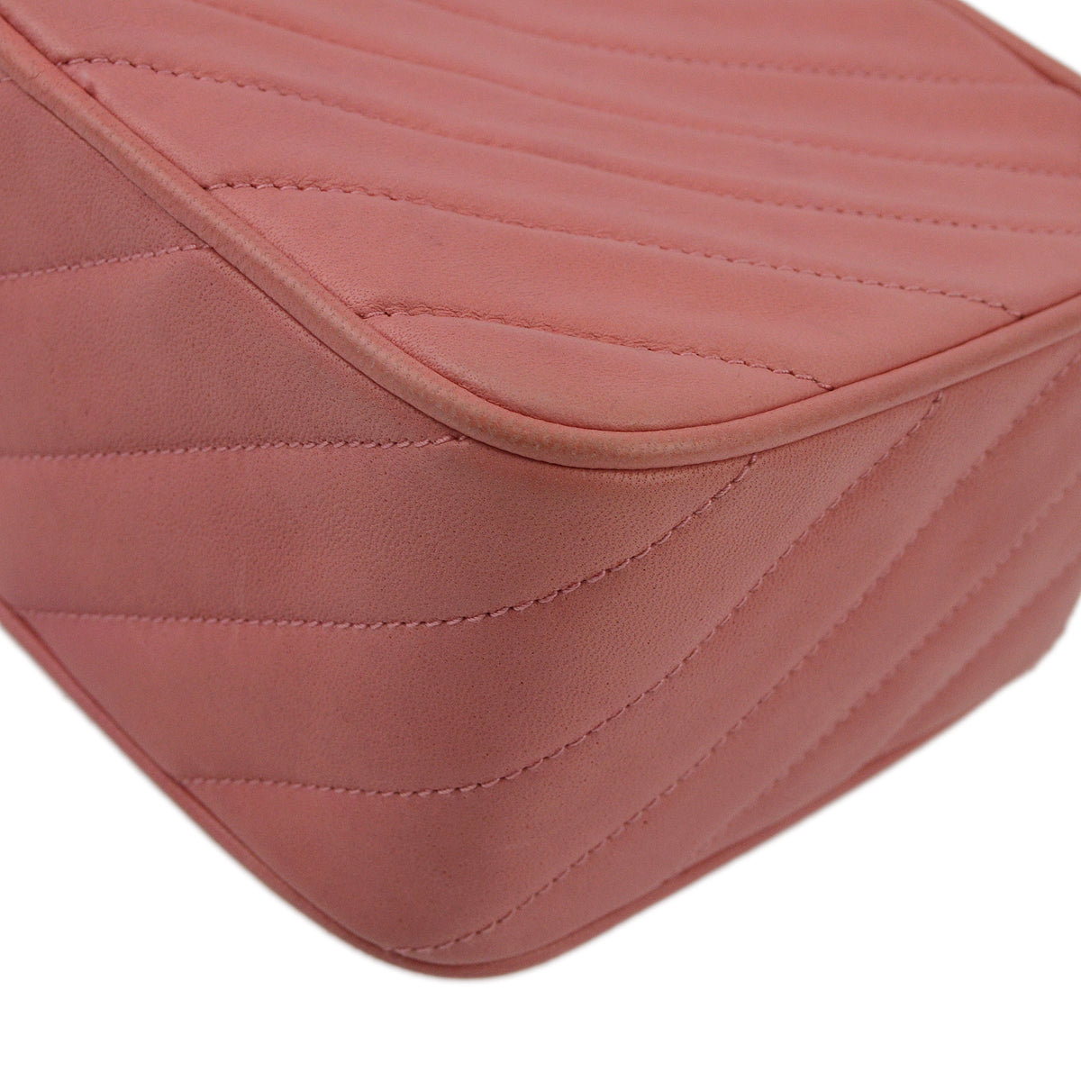 Chanel Pink Lambskin Fringe Camera Bag Mini