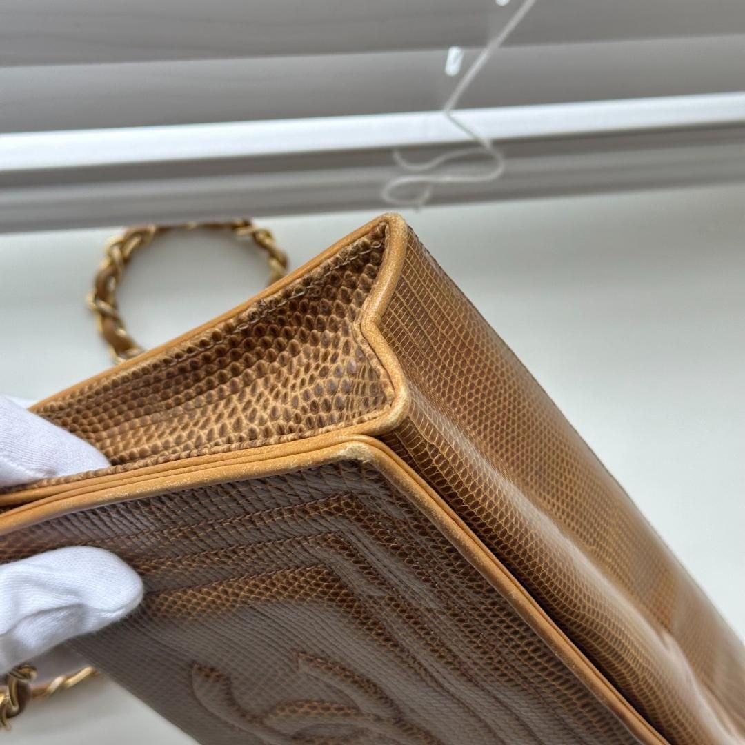 Chanel Flap Convertible Caramel Lizard Skin Bag For Sale at stDibs | lizard chanel bag, chanel lizard flap bag MR