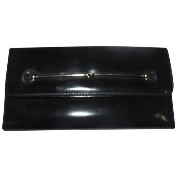 Tom Ford era Gucci Black Patent Horsebit Bi-fold