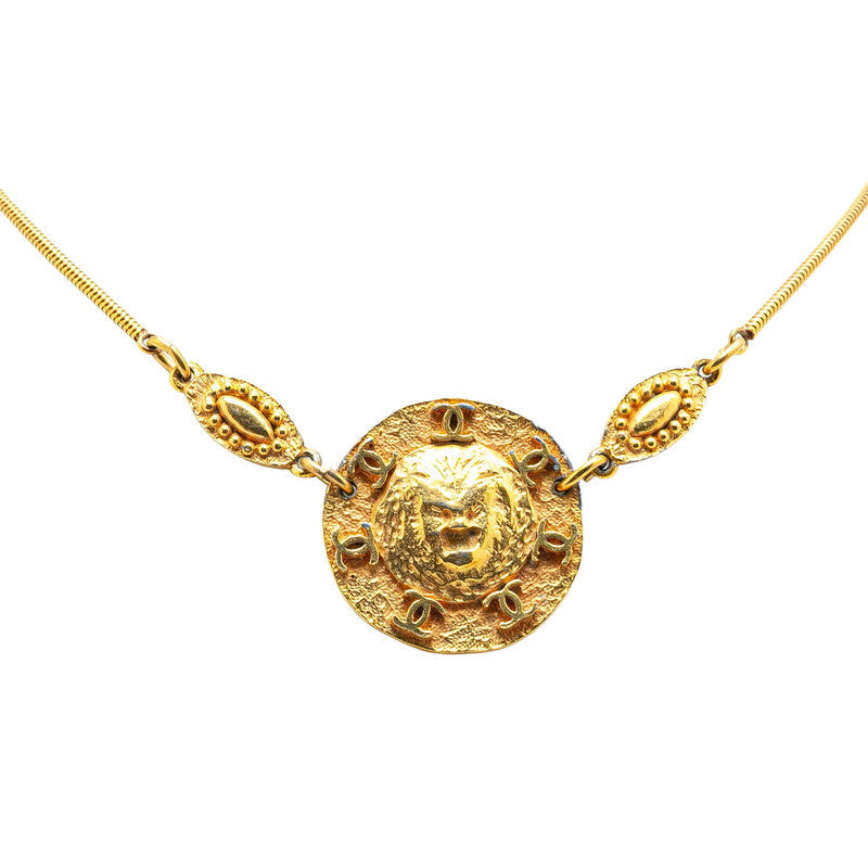 Chanel Lion Motif Coco Mark Round Necklace