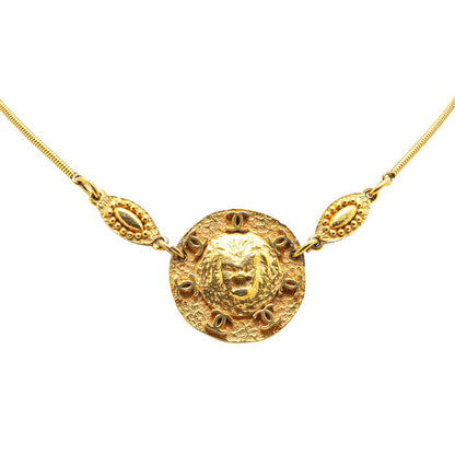 Chanel Lion Motif Coco Mark Round Necklace