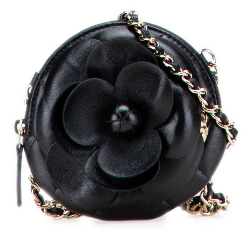 Chanel Camellia Lambskin Shoulder Bag