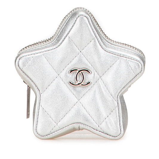 Chanel Coco Mark Star Matelassé Lambskin Coin Case