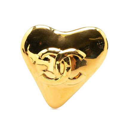 Chanel Coco Mark Heart Motif Brooch