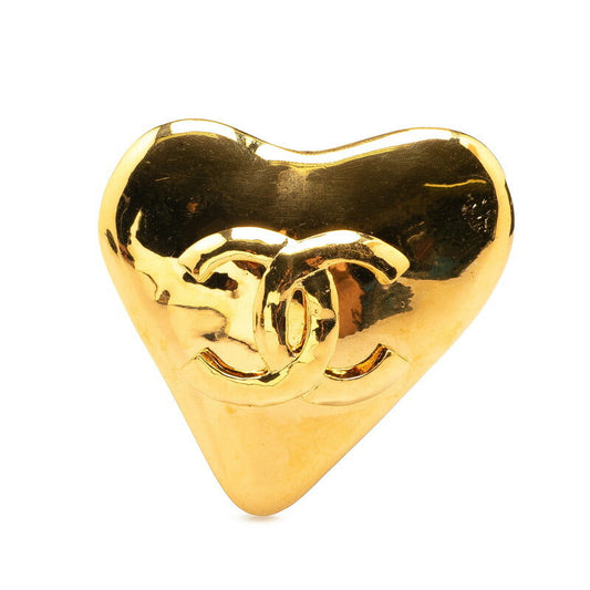 Chanel Coco Mark Heart Motif Brooch