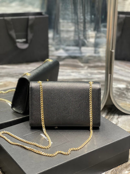 Yves Saint Laurent Kata Medium Chain Bag Black